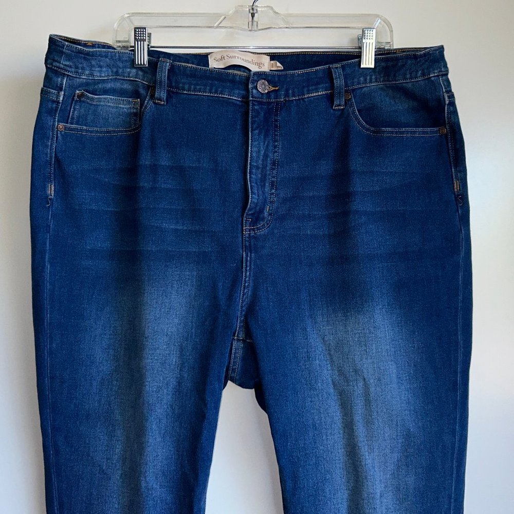 SOFT SURROUNDINGS Stretchy Denim Ankle High Rise Skinny Jeans Size 20W - Picture 2 of 10